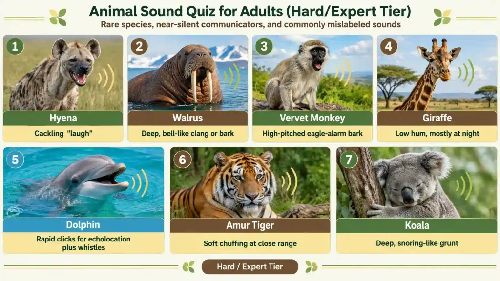 Animal Sound Quiz for Adults