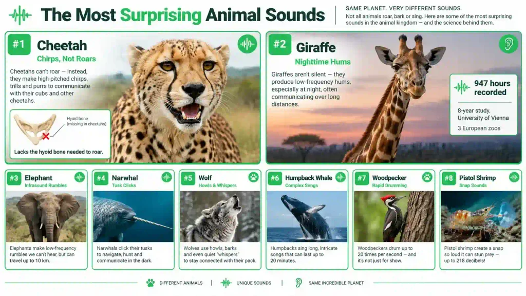 which animal sounds are the most surprising